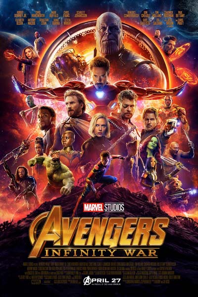 Мстители Война бесконечности (2018) постер