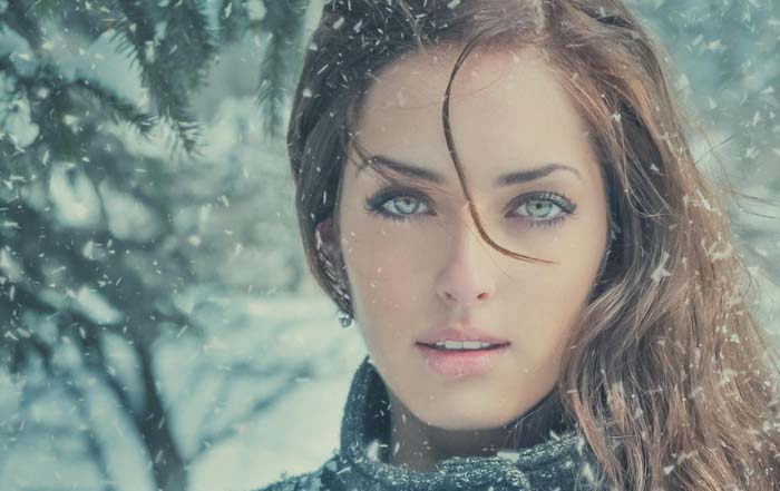 красивые девушки зимой