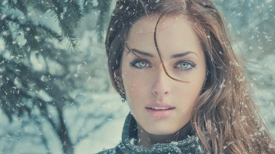 красивые девушки зимой